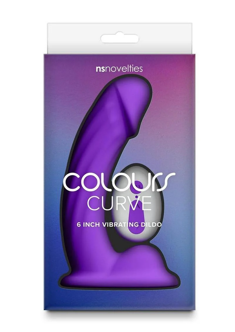 Colours Curve Silicone Vibrating Dildo with Remote Control - Image 8