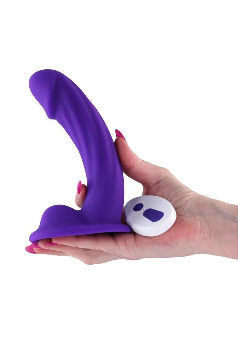 Colours Curve Silicone Vibrating Dildo with Remote Control - Image 9