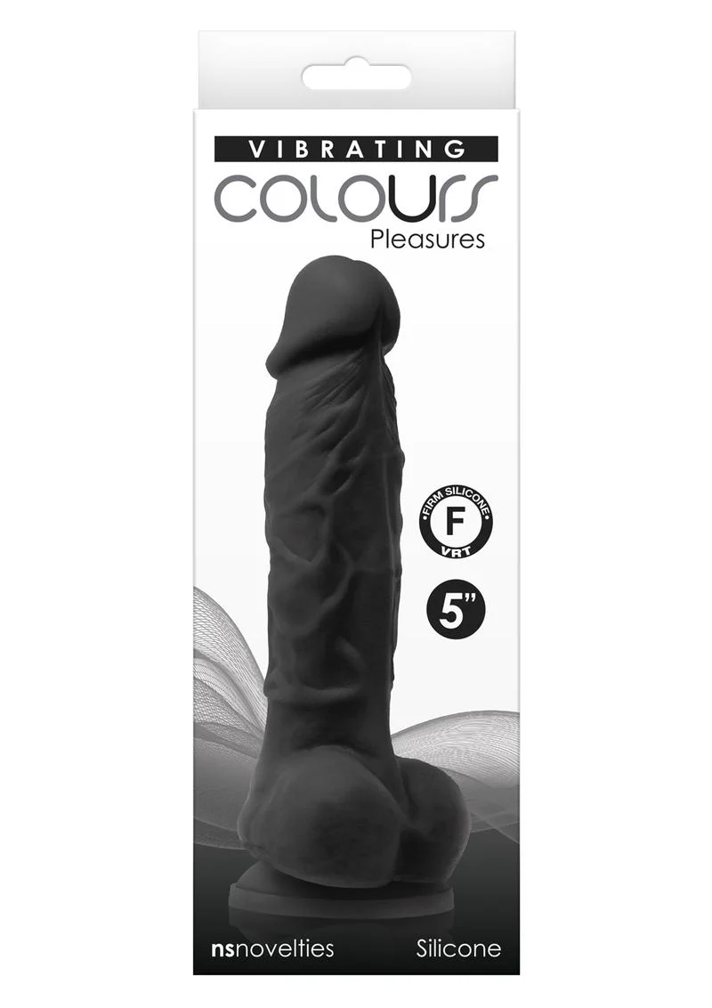 Colours Pleasures Silicone Vibrating Dildo with Balls - Image 4