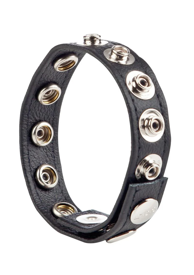 Colt Leather C/B Strap Adjustable 8 Snap Cock Ring - Image 3