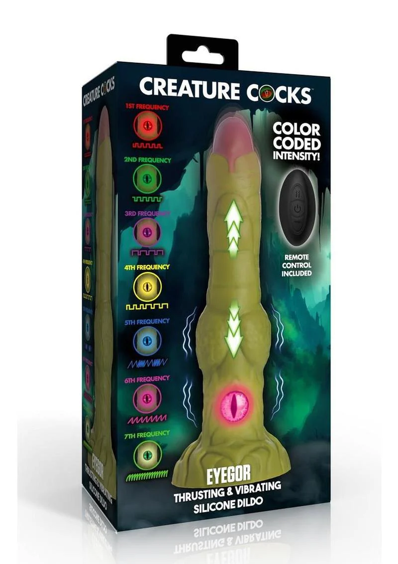 Creature Cocks Eyegor Thrusting and Vibrating Rechargeable Silicone Dildo - Image 2
