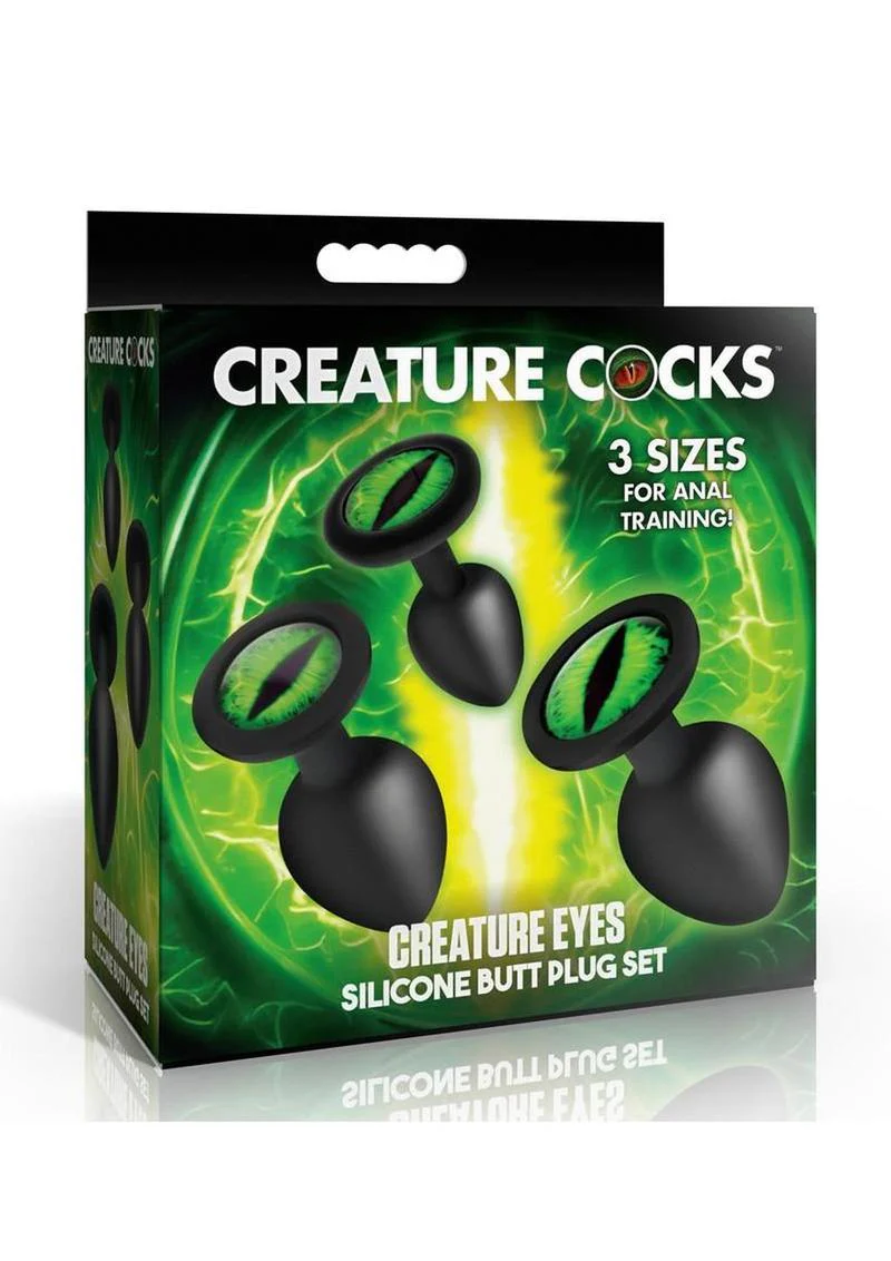 Creature Cocks Green Eye Silicone Butt Plug - Image 2