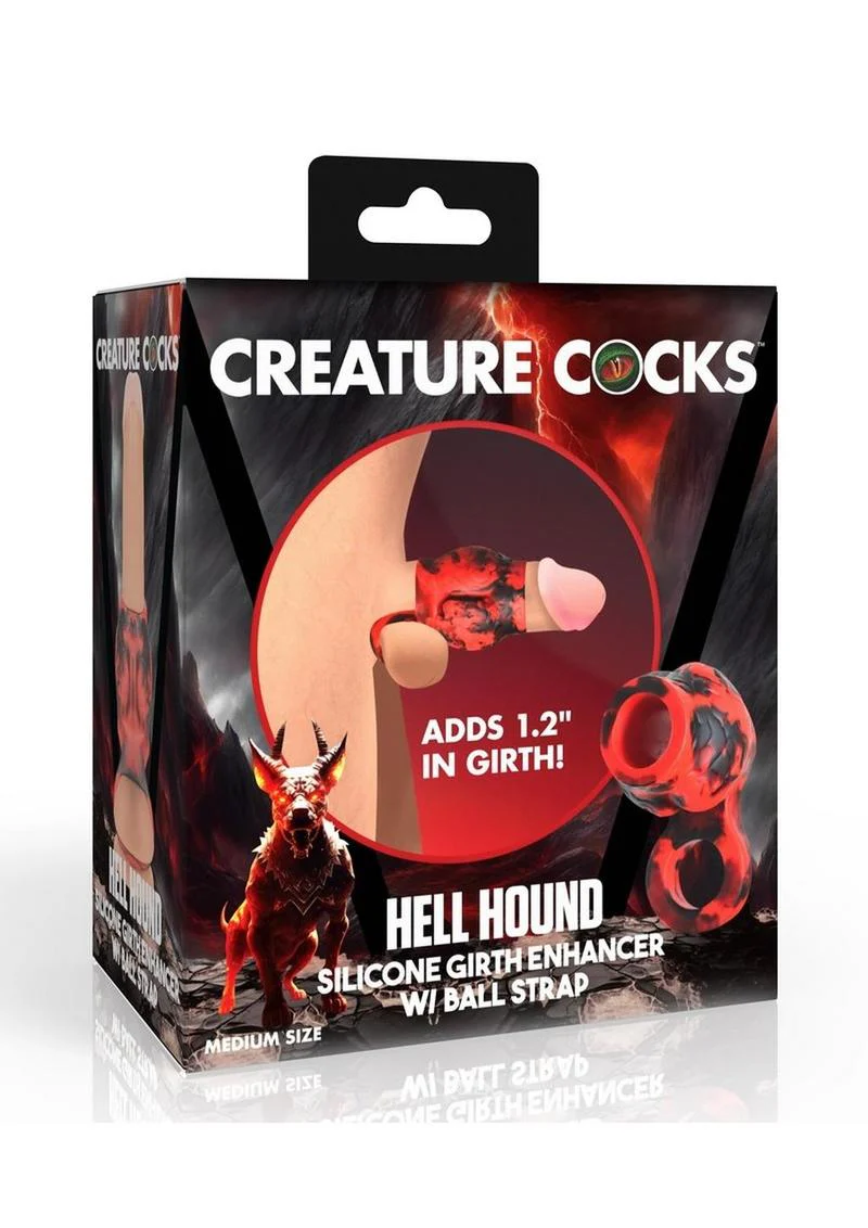 Creature Cocks Hell Hound Silicone Penis Sleeve and Ball Stretcher - Image 2