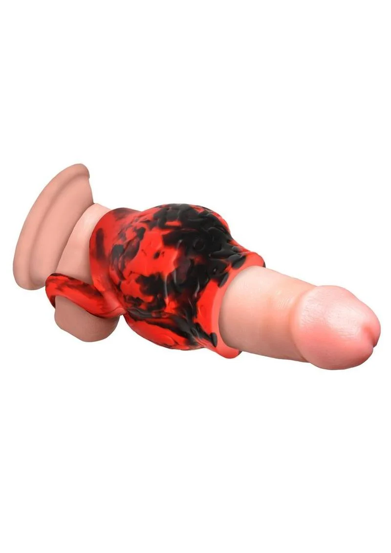 Creature Cocks Hell Hound Silicone Penis Sleeve and Ball Stretcher - Image 4