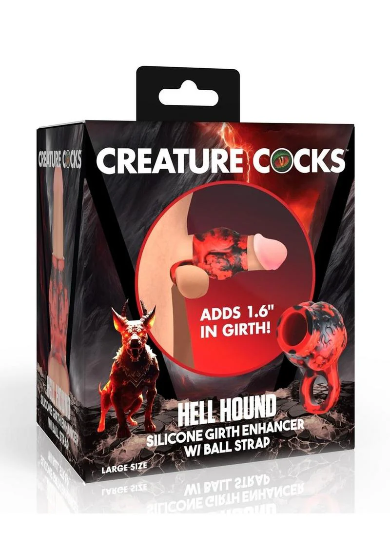 Creature Cocks Hell Hound Silicone Penis Sleeve and Ball Stretcher - Image 6