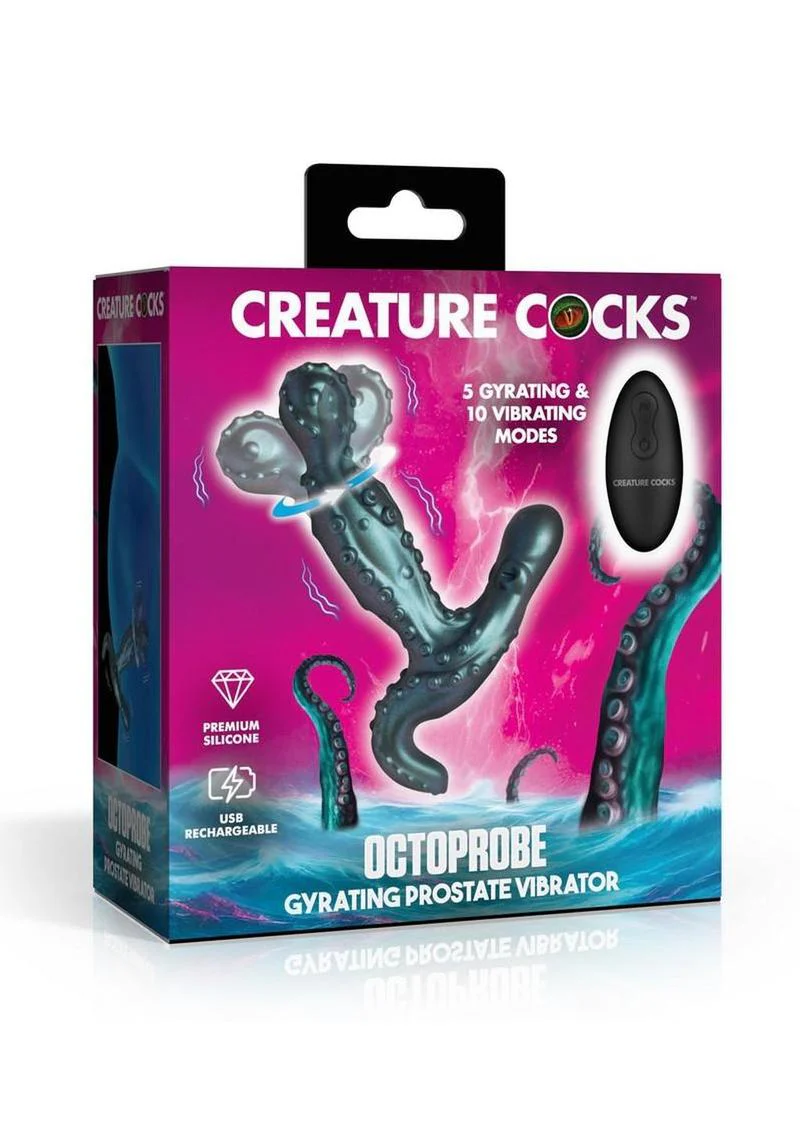 Creature Cocks Octoprobe Gyrating Rechargeable Silicone Prostate Vibrator with Remote Control - Image 2