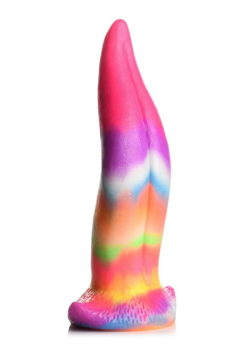 Creature Cocks Unicorn Tongue Glow In The Dark Silicone Dildo - Image 2