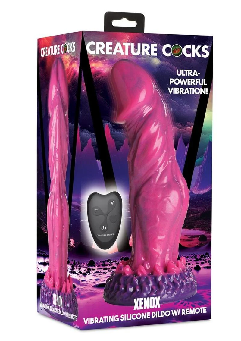 Creature Cocks Xenox Vibrating Rechargeable Silicone Dildo with Remote - Image 3