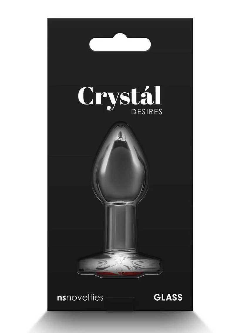 Crystal Desires Red Heart Glass Anal Plugs - Image 4