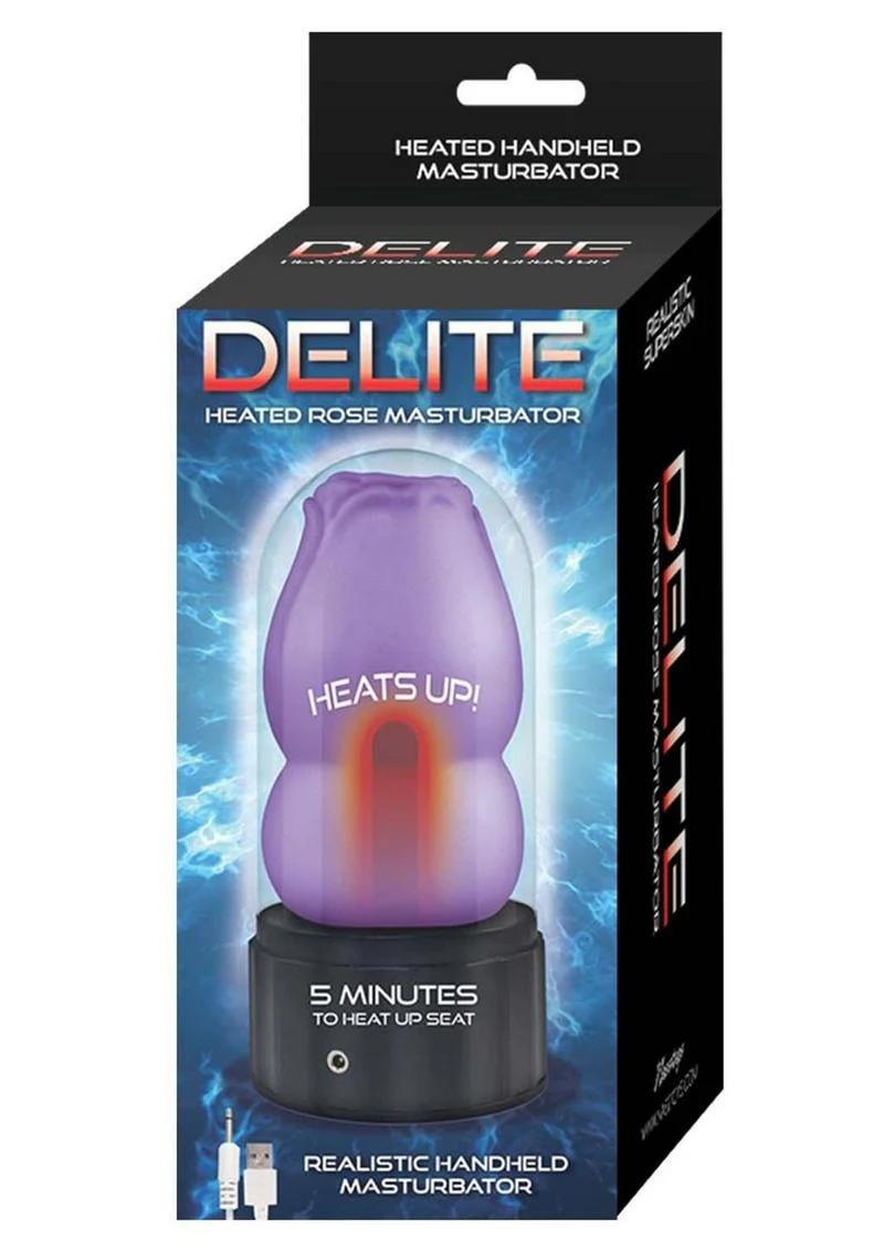 Delite Heated Rose Rechargeable Masturbator - Image 2