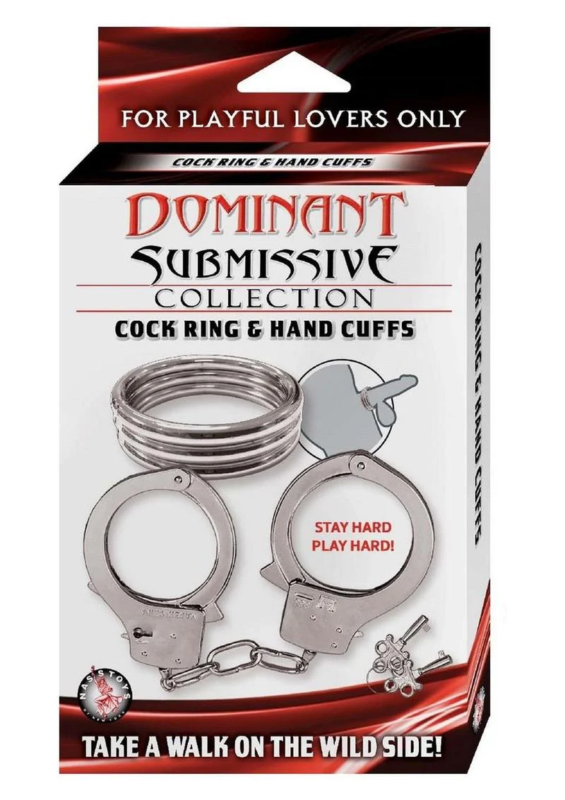 Dominant Submissive Collection Cock Ring and Handcuffs - Image 2