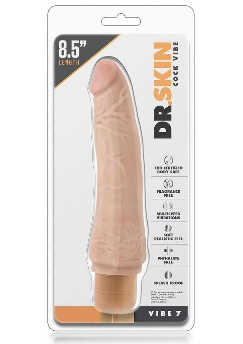 Dr. Skin Cock Vibe 7 Vibrating Dildo - Image 5