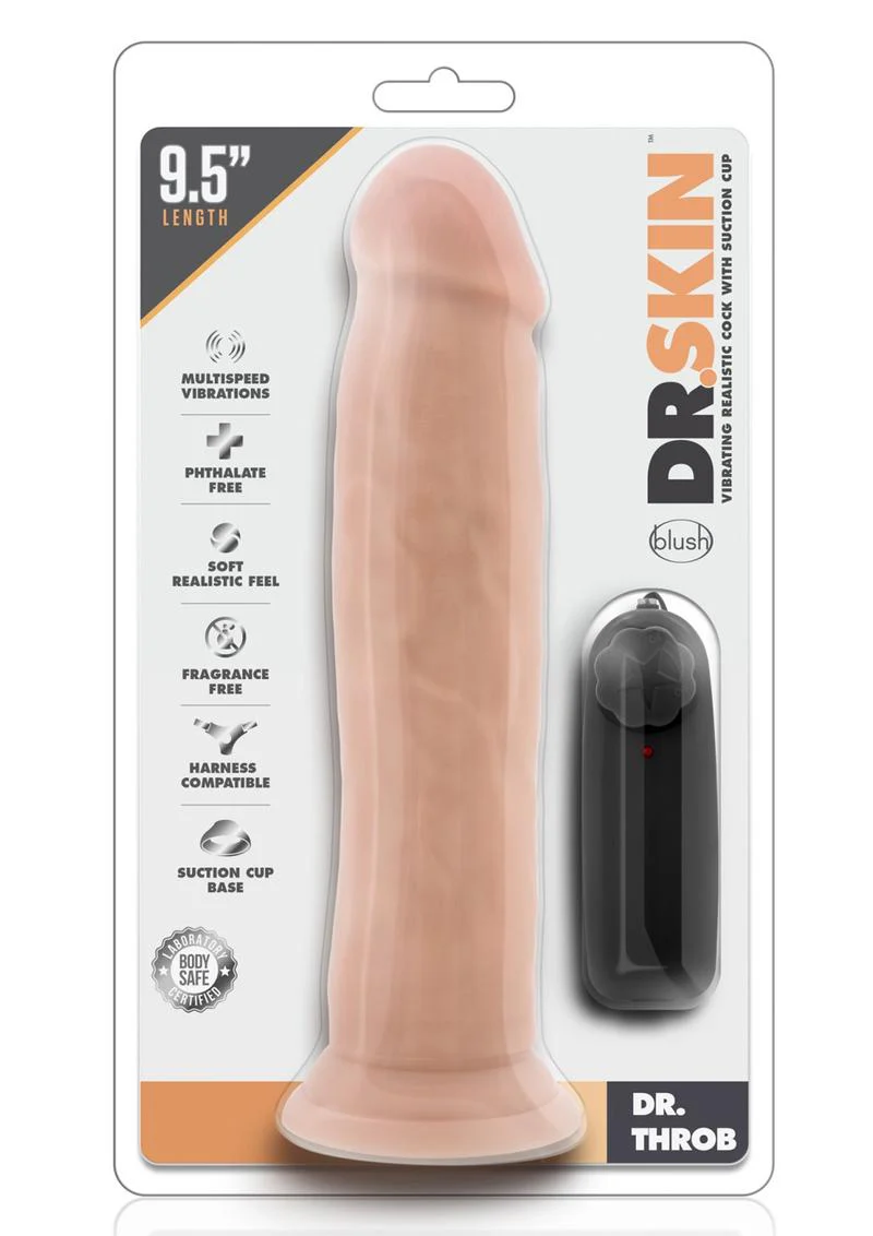Dr. Skin Dr. Throb Vibrating Dildo with Remote Control - Image 10