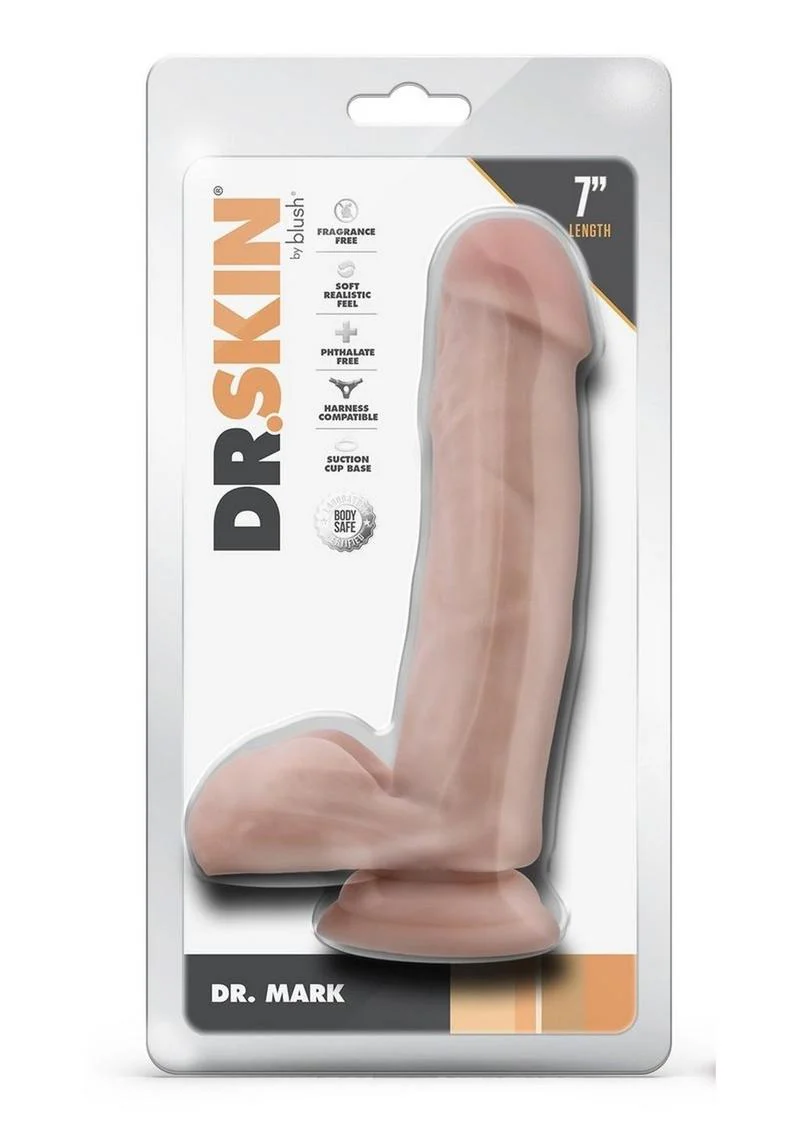 Dr. Skin Mr. Mark Dildo with Balls and Suction Cup - Image 6