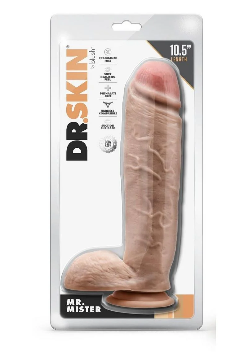 Dr. Skin Mr. Mister Dildo with Balls and Suction Cup - Image 3