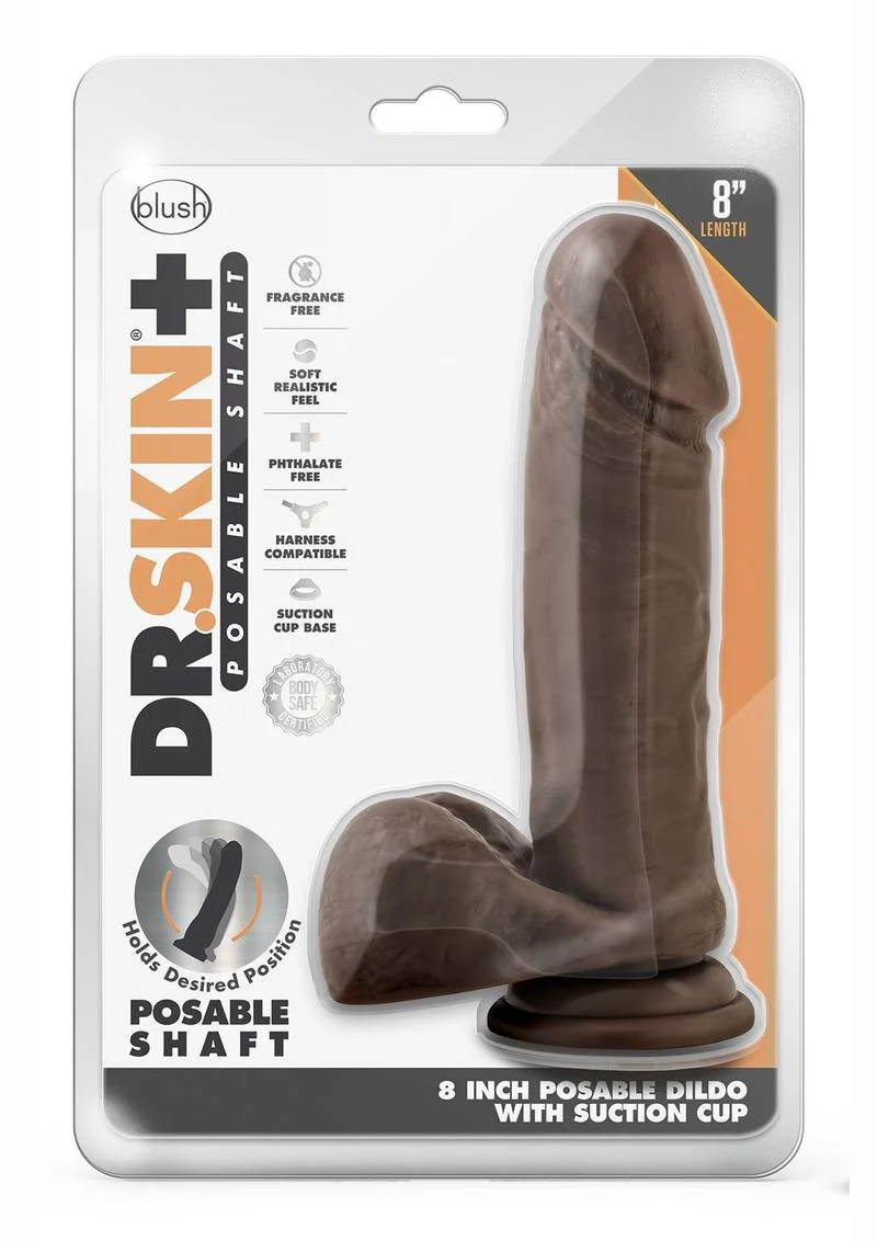 Dr. Skin Plus Posable Dildo with Balls - Image 4