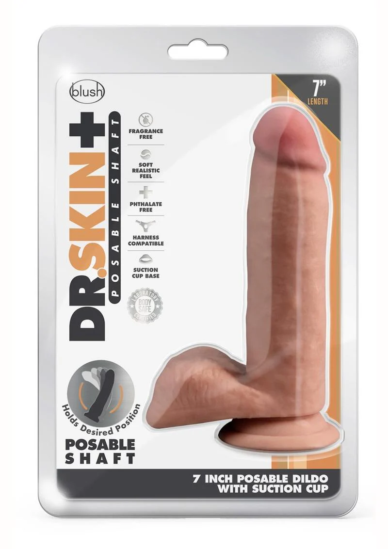 Dr. Skin Plus Posable Dildo with Balls and Suction Cup - Image 16