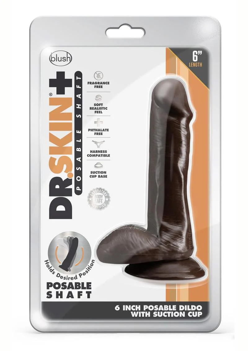Dr. Skin Plus Posable Dildo with Balls and Suction Cup - Image 5