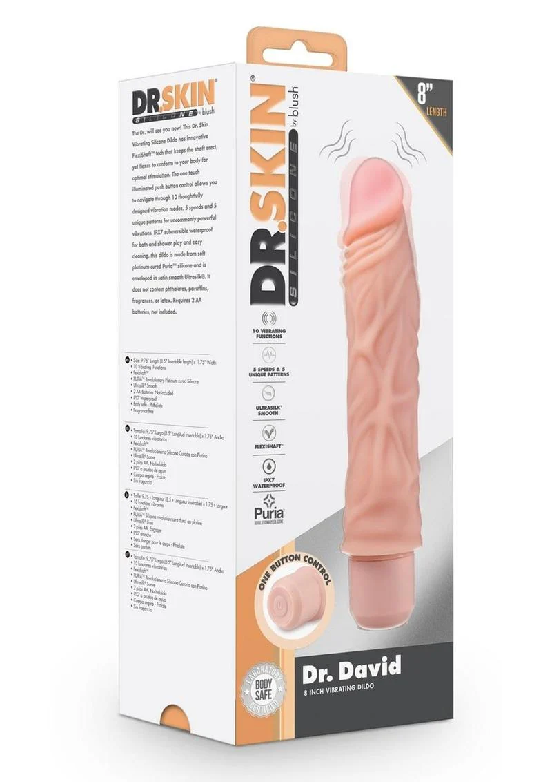 Dr. Skin Silicone Dr. David Vibrating Dildo - Image 5