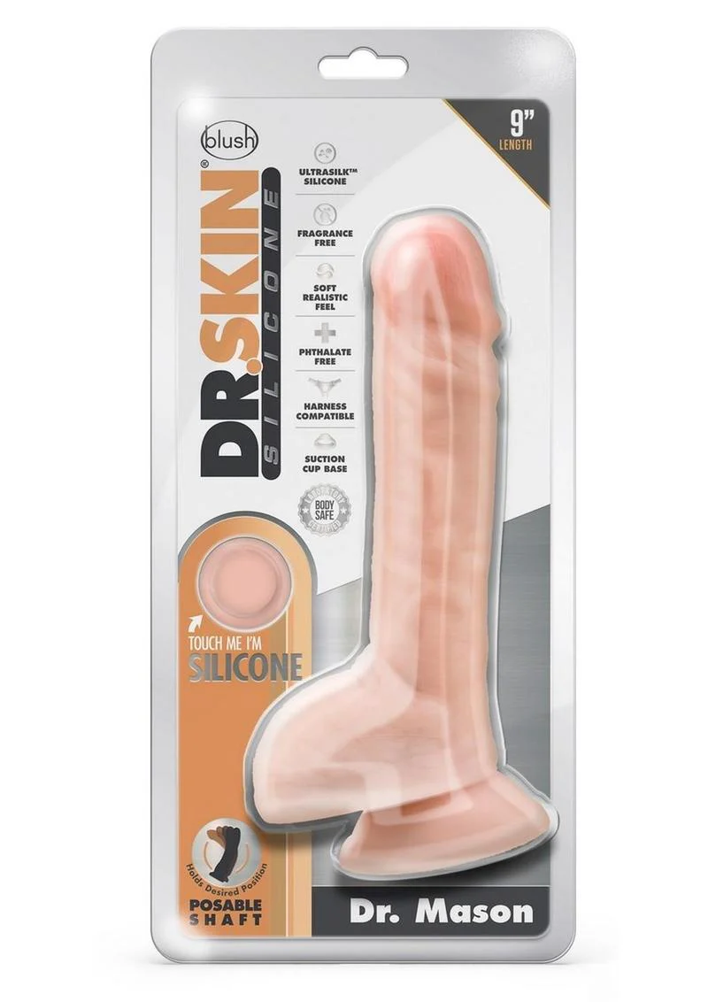 Dr. Skin Silicone Dr. Mason Dildo with Balls and Suction Cup - Image 8