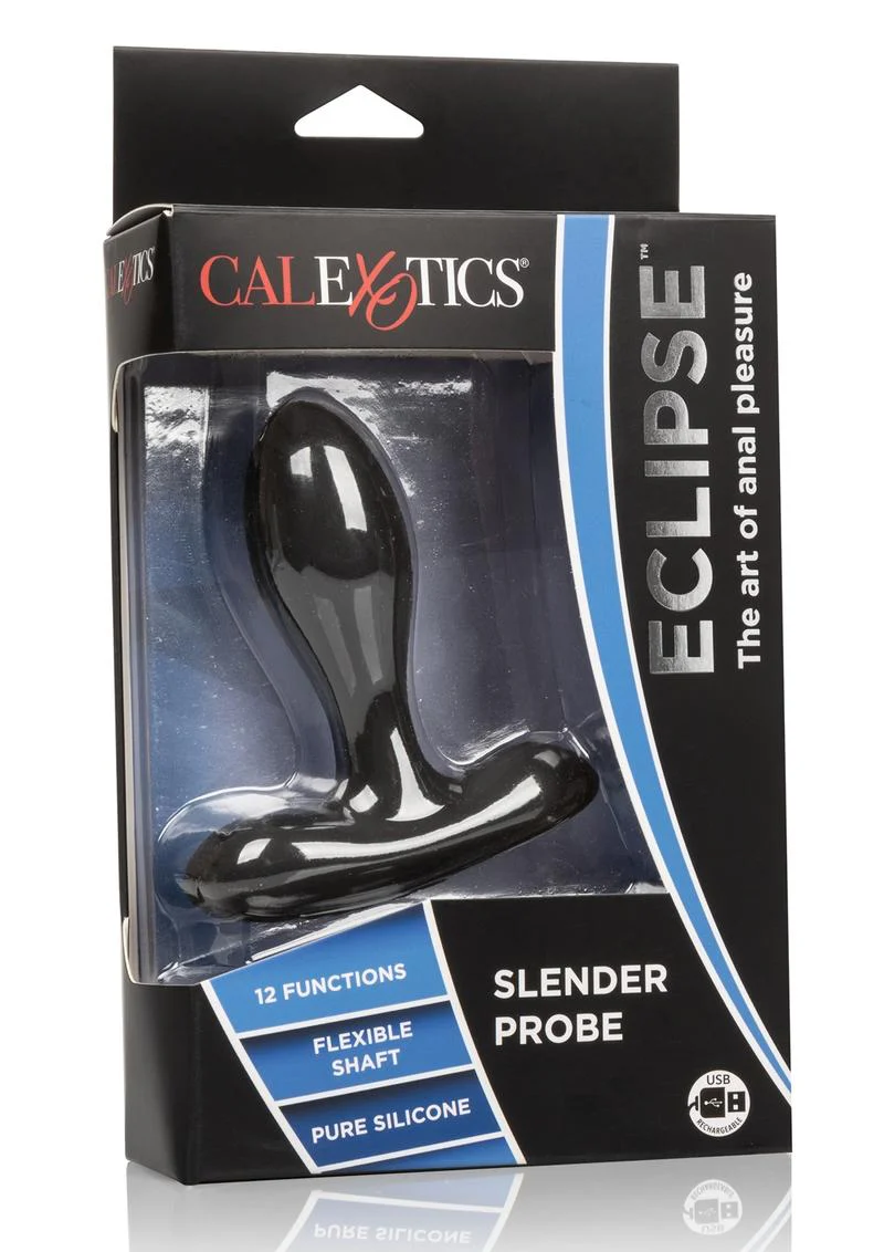 Eclipse Slender Probe Silicone USB Rechargeable Anal Plug Waterproof - Image 2