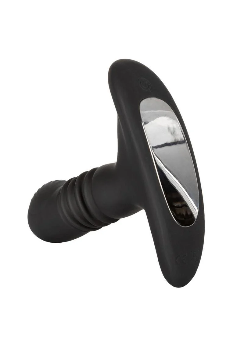 Eclipse Thrusting Rotator Probe Silicone Rechargeable Vibrating Butt Plug with Remote Control - Image 3