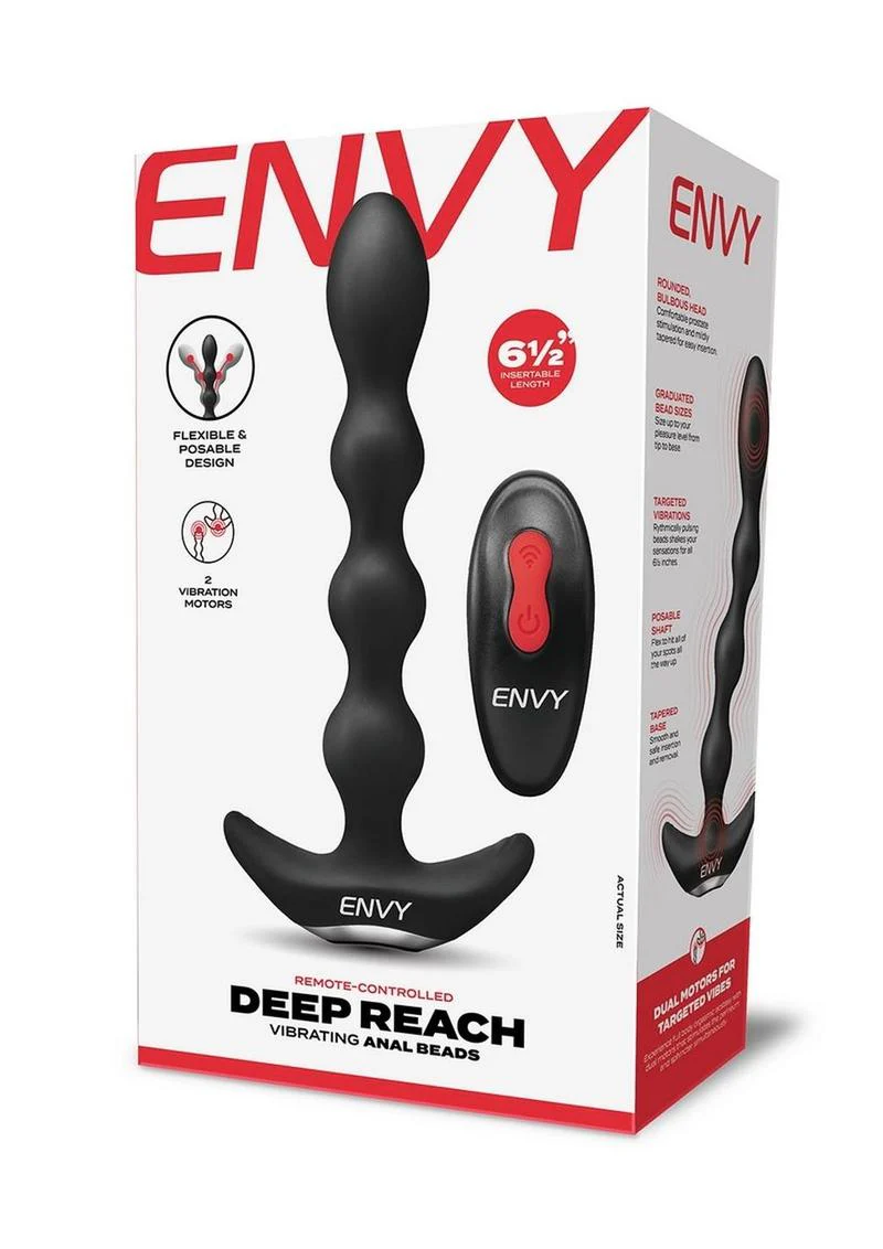 Envy Toys Deep Reach Remote Controlled Rechargeable Silicone Vibrating Anal Beads - Image 4