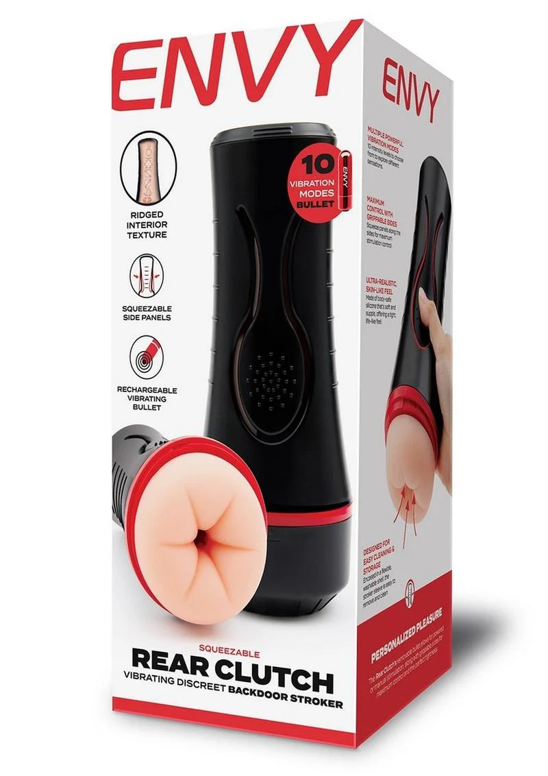 Envy Toys Squeezable Rear Clutch Vibrating Discreet Backdoor Stroker - Image 3