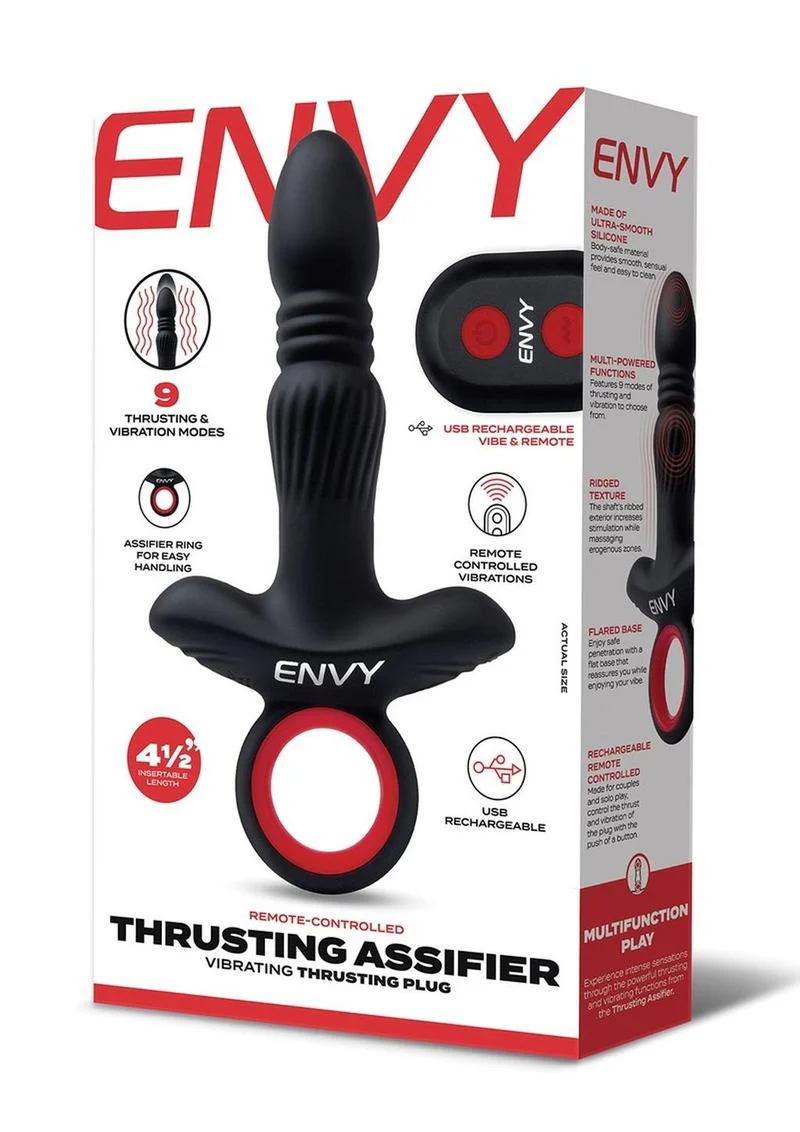 Envy Vibrating Silicone Rechargeable Thrusting Assifier - Image 3