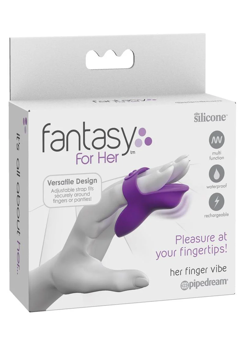 Fantasy For Her Finger Vibe Vibrating Massager Multi Function Waterproof Rechargeable Silicone - Image 3