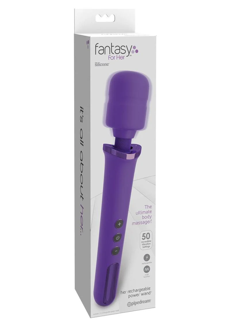 Fantasy For Her Rechargeable Power Wand Multispeed Silicone - Image 2