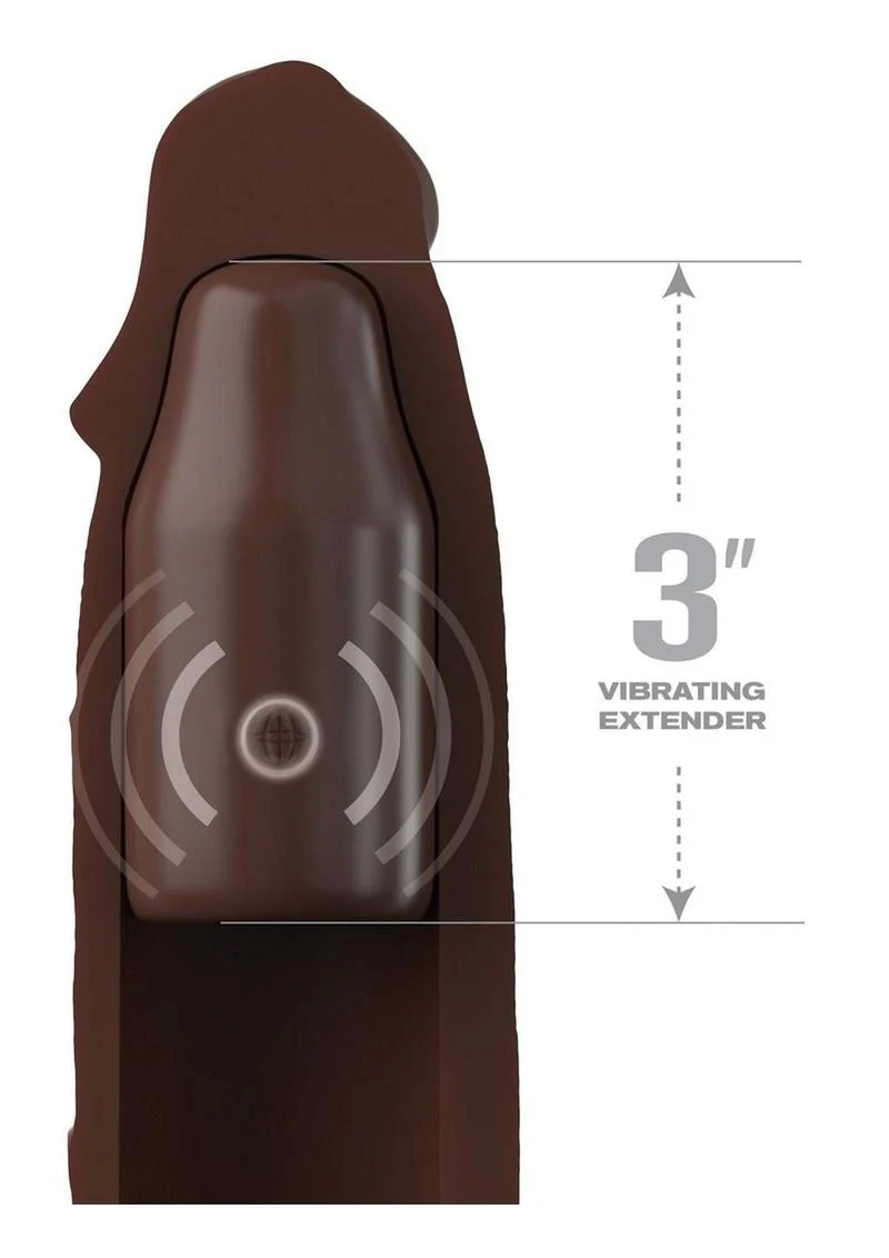 Fantasy X-Tensions Elite Silicone Vibrating 9in Sleeve with 3in Plug and Remote - Image 2
