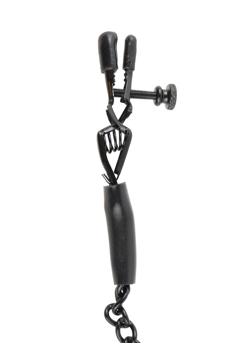 Fetish Fantasy Series Adjustable Nipple Chain Clamps - Image 2