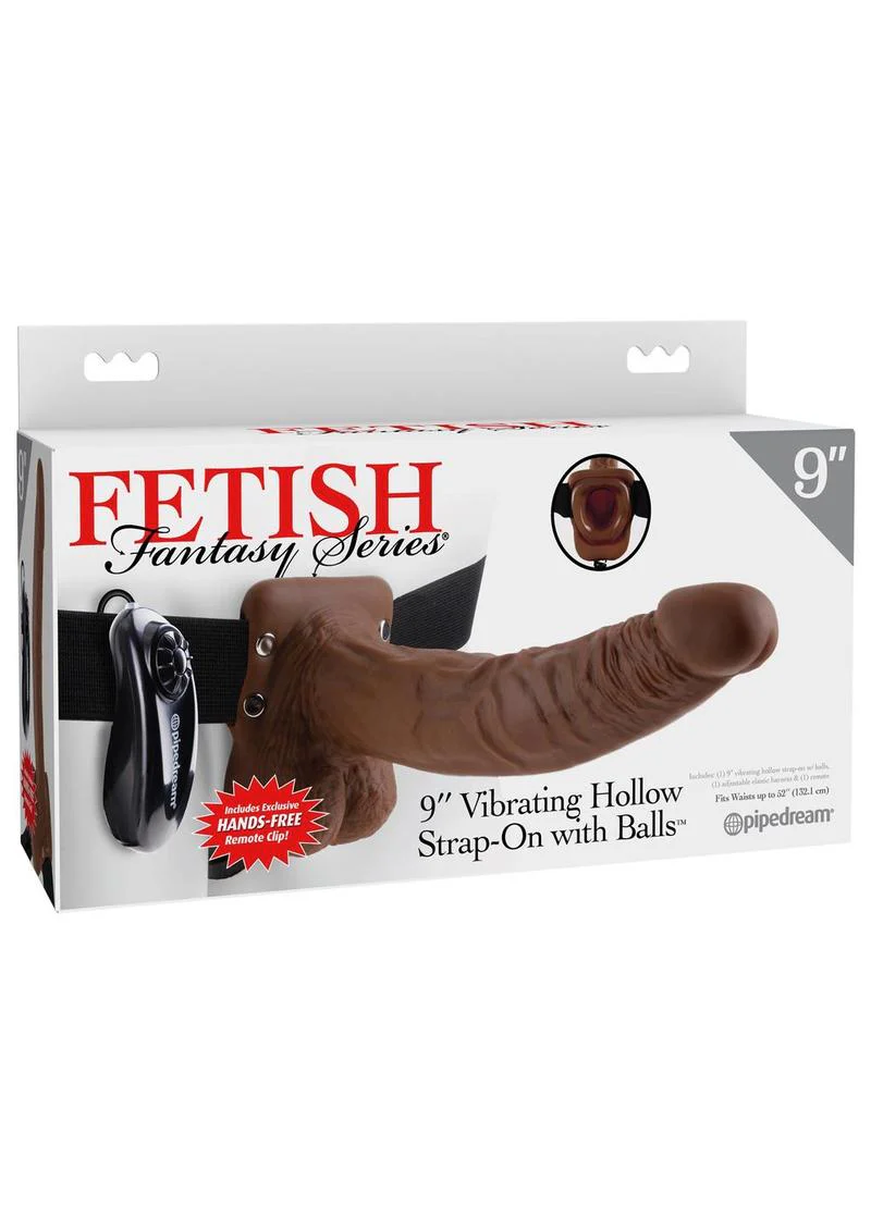 Fetish Fantasy Series Vibrating Hollow Strap-On Dildo with Balls and Harness with Remote Control - Image 11