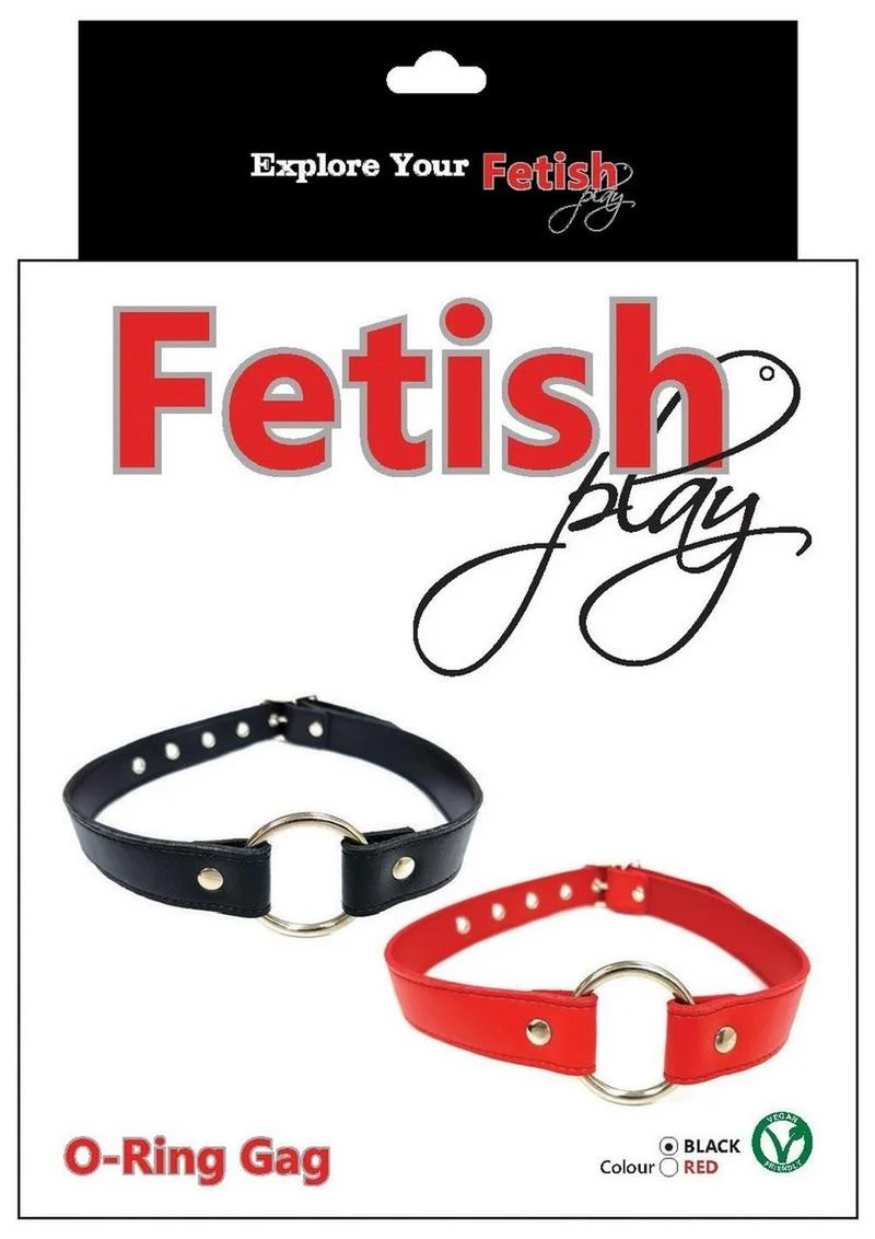 Fetish Play O-Ring Gag Vegan Leather - Image 3