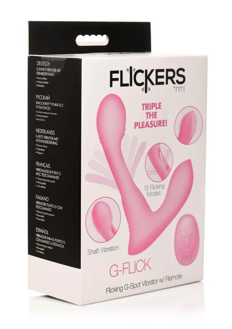 Flickers G-Flick Flicking G-Spot Rechargeable Silicone Vibrator with Remote - Image 4