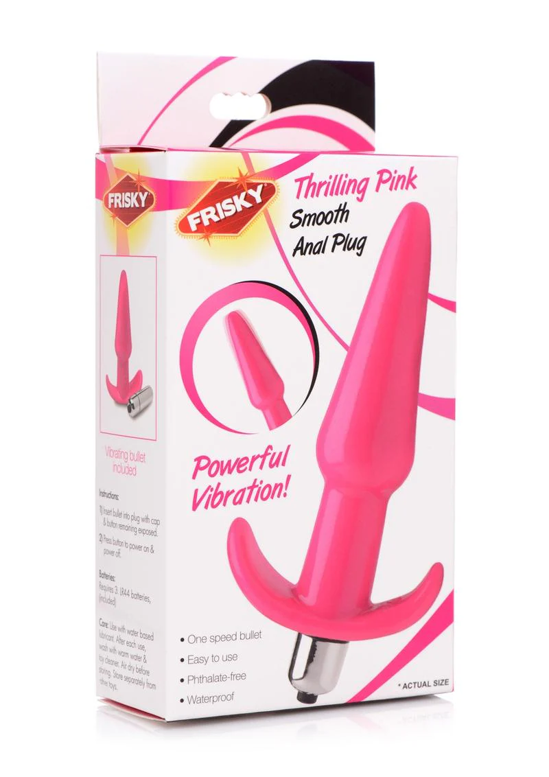 Frisky Thrilling Pink Smooth Anal Plug - Image 2