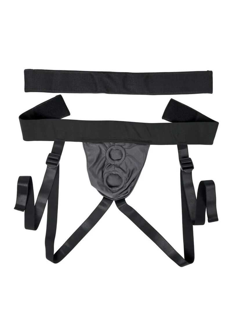 Gender X Double Rider Harness with Vibrating Ring