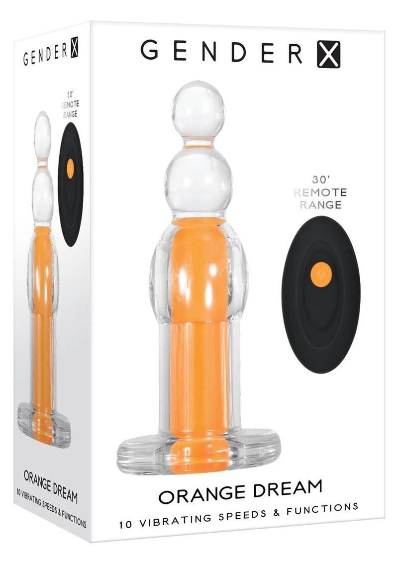 Gender X Orange Dream Silicone Rechargeable Beads with Remote Control - Image 4