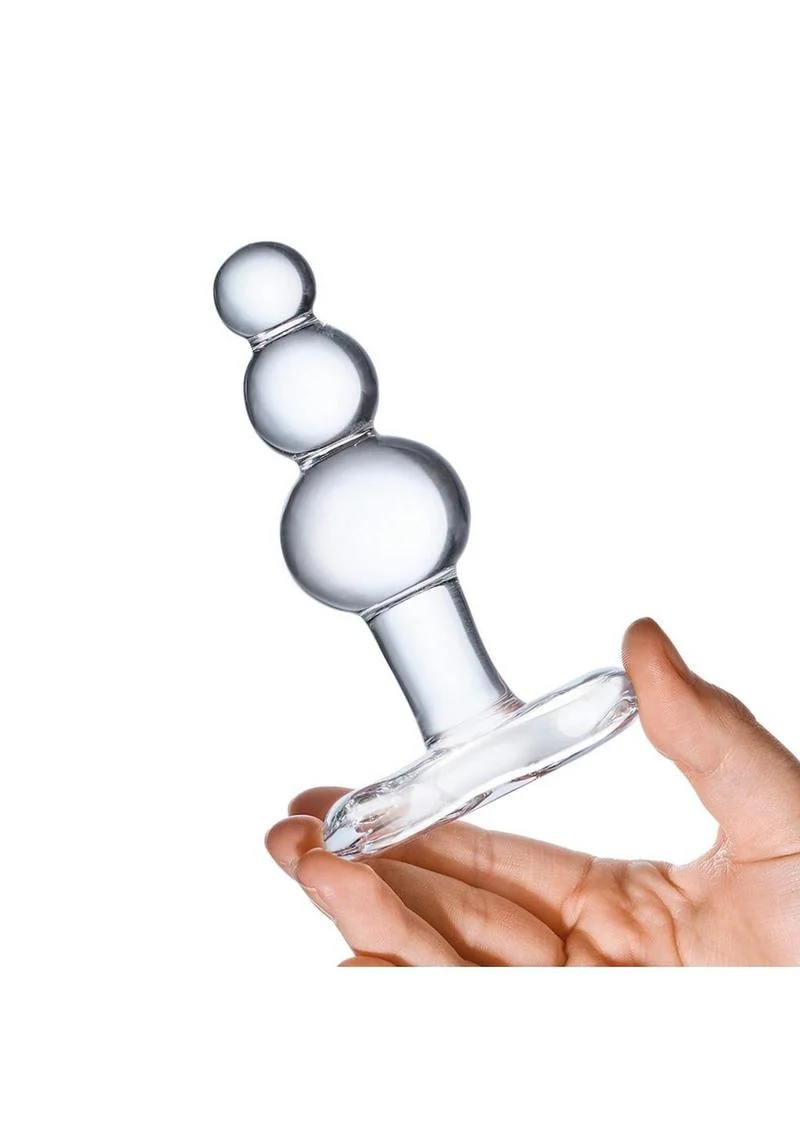 Glas Beaded Glass Butt Plug with Tapered Base - Image 3