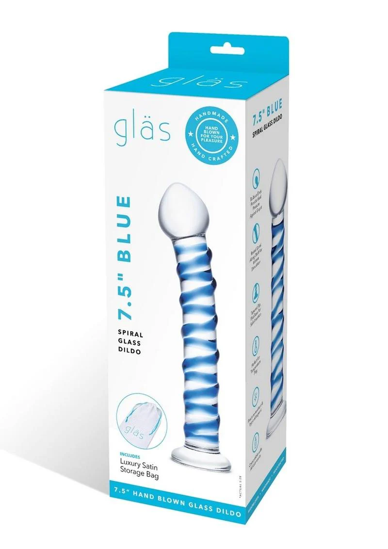 Glas Blue Spiral Glass Dildo - Image 2