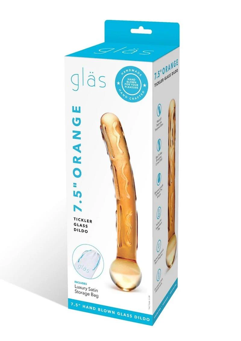 Glas Orange Tickler Glass Dildo - Image 4