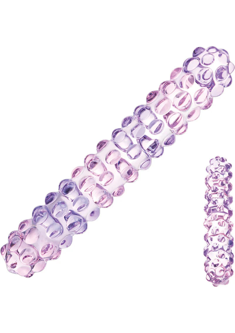 Glas Purple Rose Nubby Dildo - Image 3