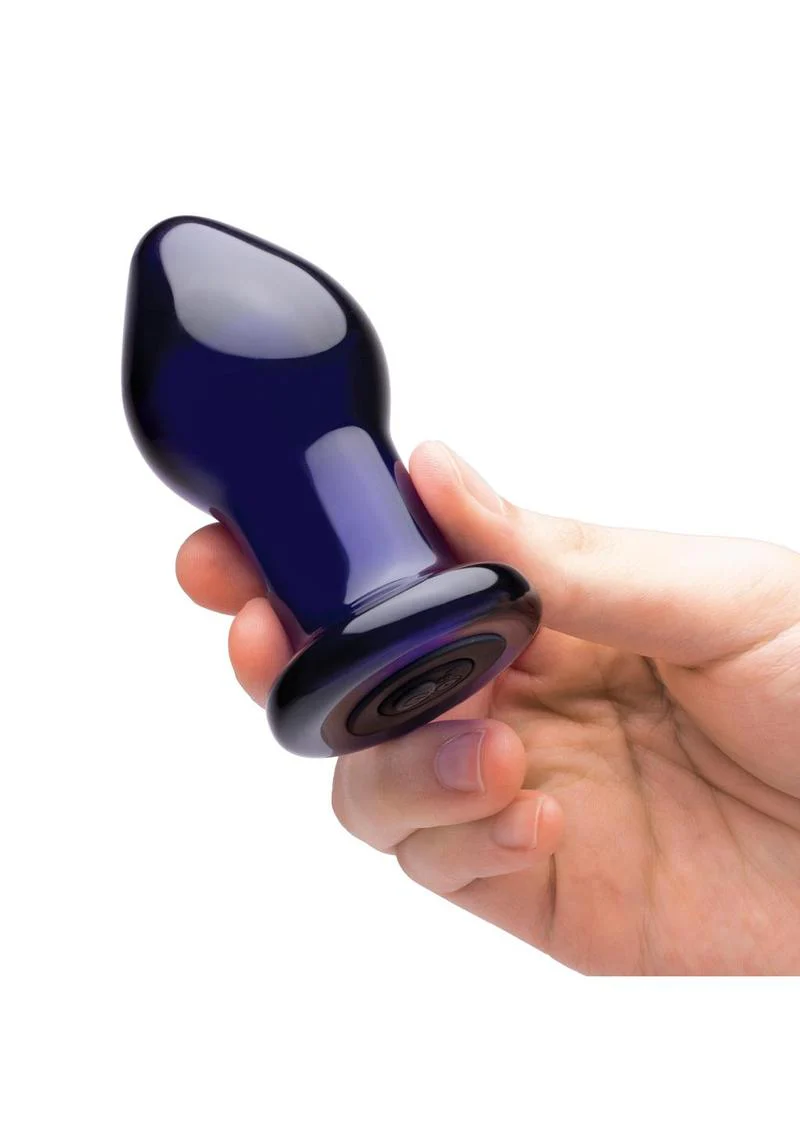 Glas Rechargeable Remote Controlled Vibrating Glass Butt Plug - Image 2