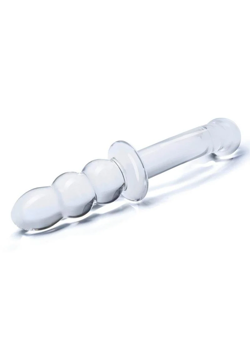 Glas Ribbed G-Spot Glass Dildo - Image 2