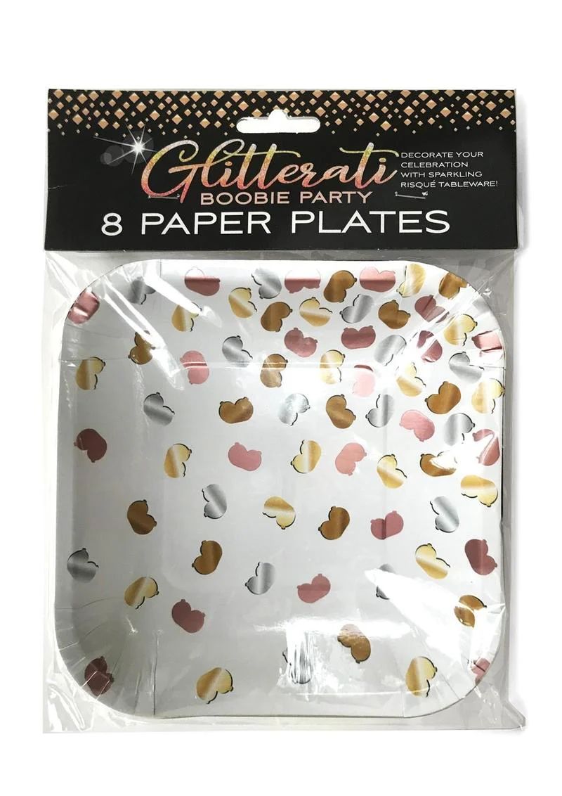 Glitterati Boobie Party Plates - Image 2