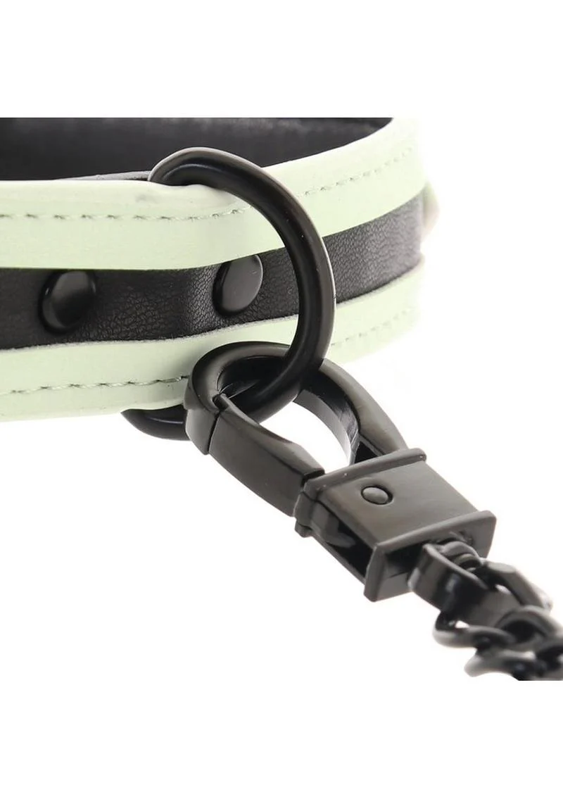 Glo Bondage Glow In The Dark Collar and Leash - Image 2