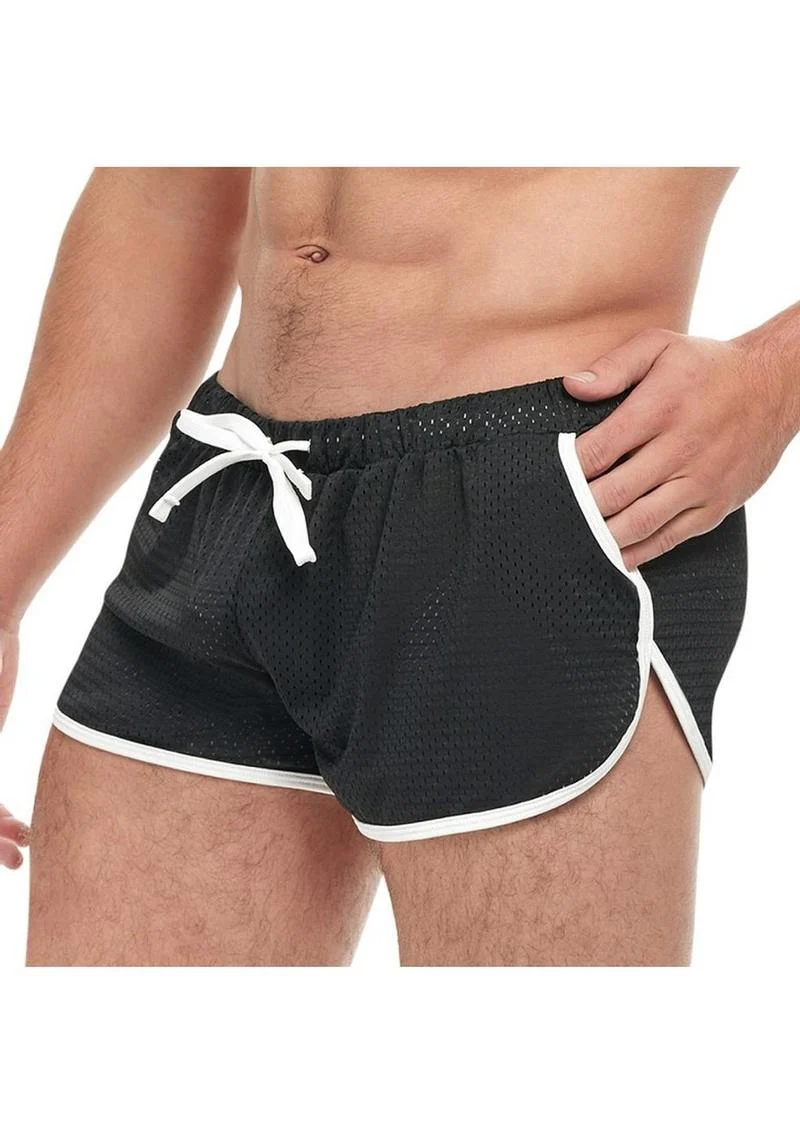 Goal Line Side Split Mesh Booty Shorts - Image 13