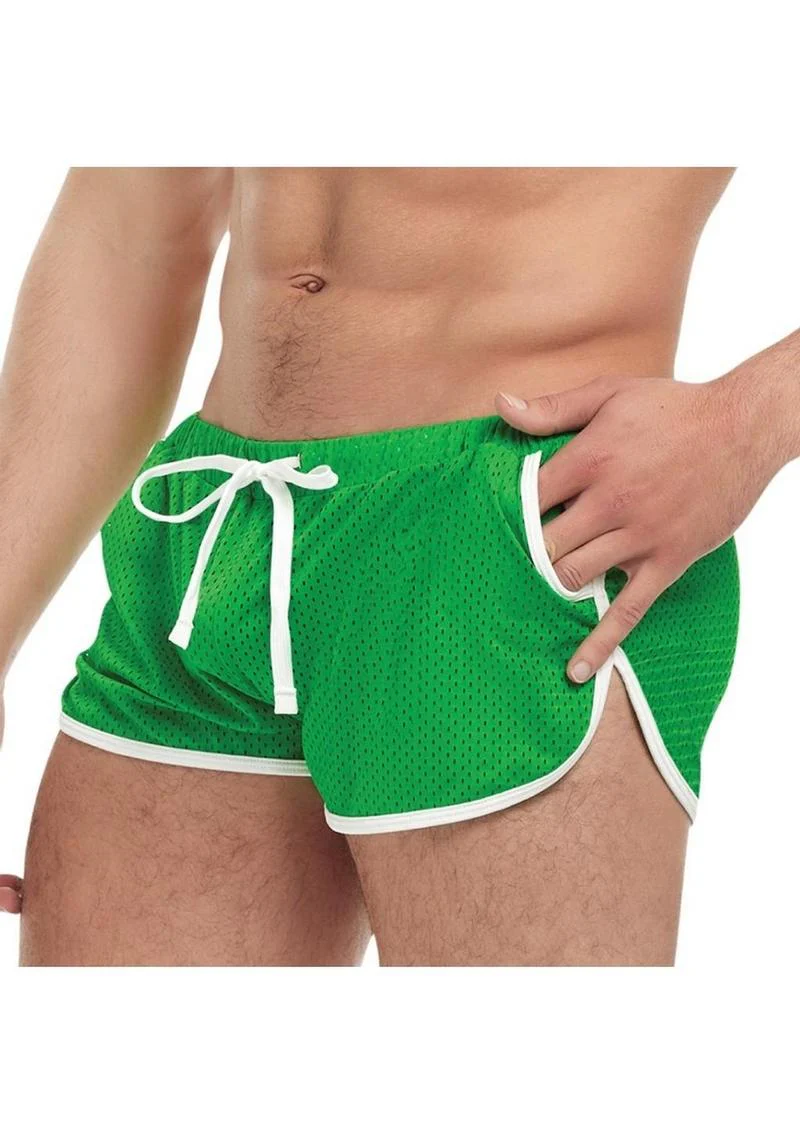 Goal Line Side Split Mesh Booty Shorts - Image 14