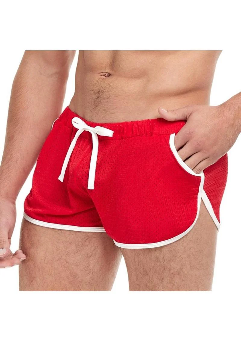 Goal Line Side Split Mesh Booty Shorts - Image 16